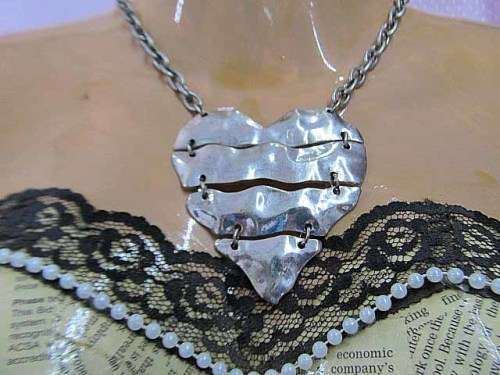 Pliana Necklaces, Nickel Heart, Lobster Clasp, 42cm + 6cm Extender