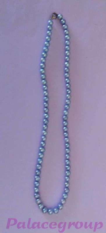 Blue Grey Pearl Necklaces, Freshwater Pearl Size ±7mm, Lobster Clasp, Lenght - 45cm