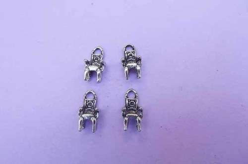 Charms, Chair, Metal, Nickel, 16mm, 2pc