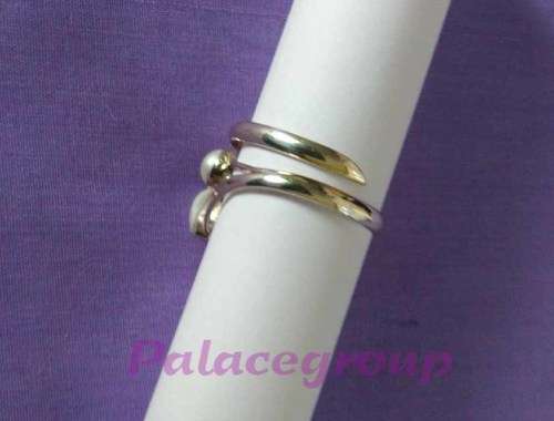 Ring Sterling Silver, White Freshwater Pearls, Top Width 15mm, Ring Size 19mm