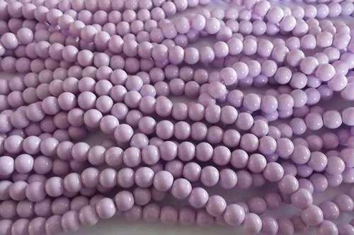Glass Beads, Plain, Round, Purple, 8mm, ±52pc