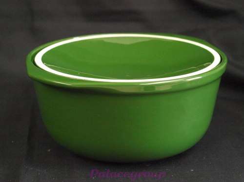Vintage Canosa Fratelli Deep Green Glaze Casserole Dish, Made In Italy, See Photos & Desc