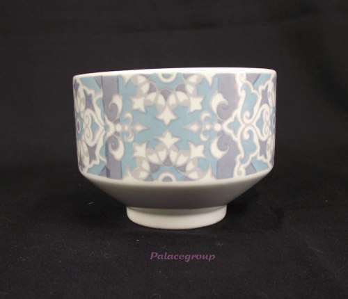 Decorated Bowl, White With Shades Of Blue / Grey, Vintage Spanish Crown, Ironstone, Photos Below