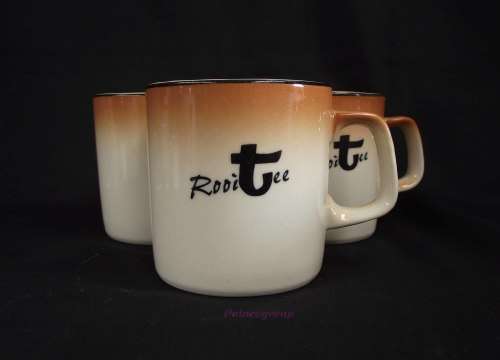 3 x Glazed Rooibos Tea Mugs, Continental China, Supradura®, Made In South Africa, See Photos ....