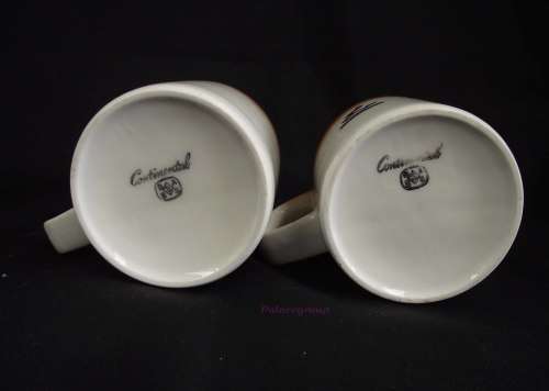 2 x Glazed Rooibos Tea Mugs, Continental, SABS Stamped, Made In South Africa, See Photos ....