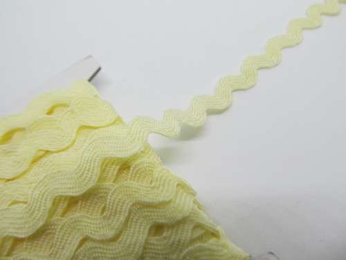 Zigzag Ribbon, Soft Yellow, 5mm, 50cm, 1pc