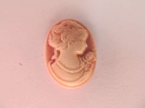Cobachon, Oval Cameo, Shades Of Dusty Pink, 24mm x 16mm, 1pc