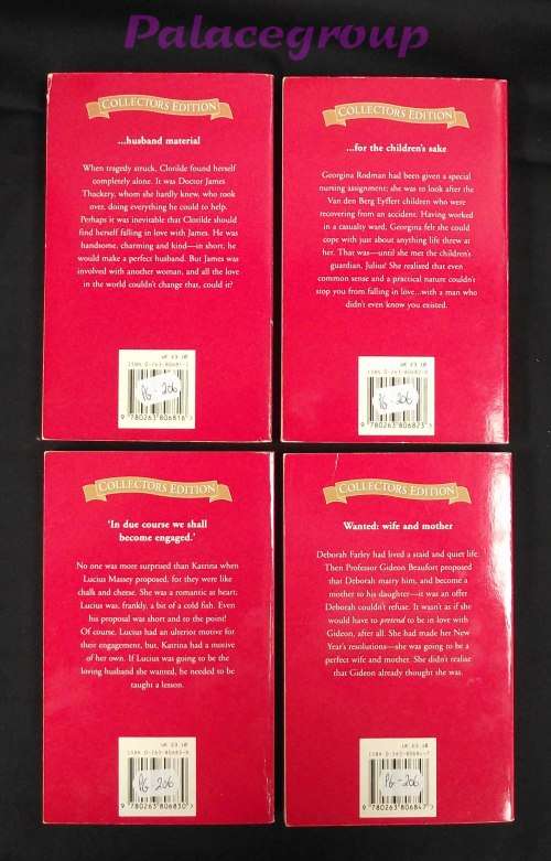 Mills & Boon, Batch Of Four Books, Betty Neels, Collector`s Edition, Good Condition, Paperback, A5