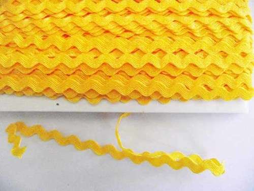 Zigzag Ribbon 1Meter, 5mm, Yellow