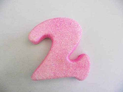 Polistyrene Number 2, Pink With Glitter, ±100mm x 20mm, 1pc
