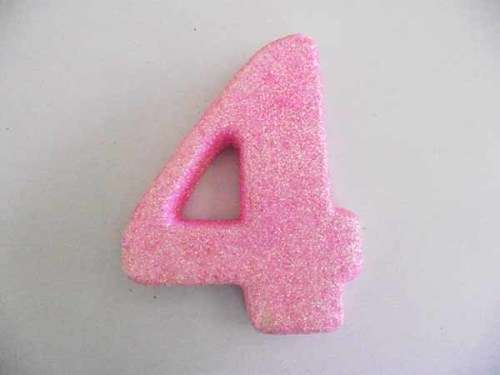Polistyrene Number 4, Pink With Glitter, ±100mm x 20mm, 1pc