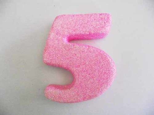 Polistyrene Number 5, Pink With Glitter, ±100mm x 20mm, 1pc