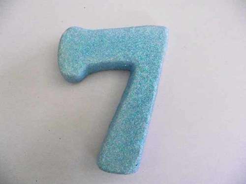 Polistyrene Number 7, Blue With Glitter, ±100mm x 20mm, 1pc