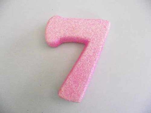 Polistyrene Number 7, Pink With Glitter, ±100mm x 20mm, 1pc