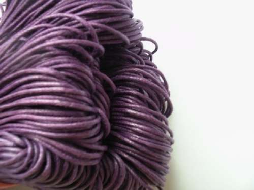 Stringing Material, Wax Cord, Purple , 5 Meter, 1pc