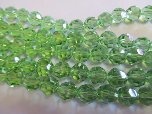 Chinese Crystal Beads, Glass, Round, Green, 11mm, 10pc