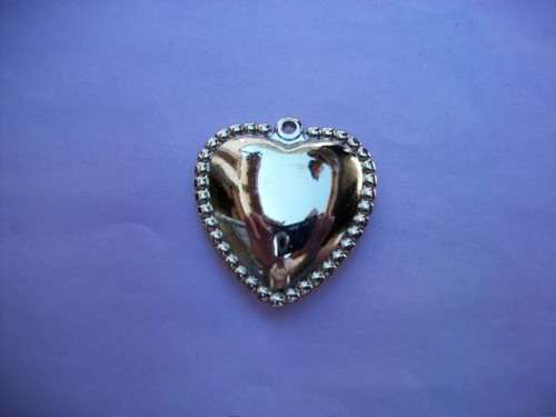 Pendant, Heart, Nickel, 36mm, 1pc