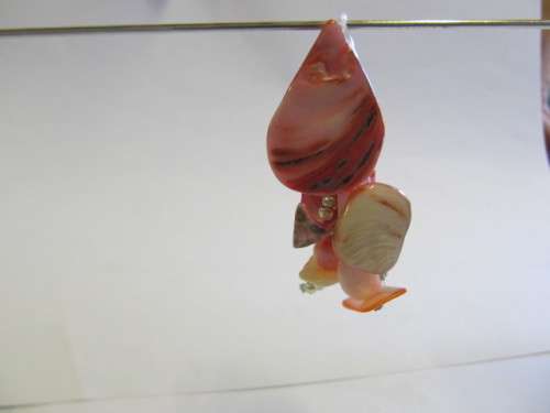 Pendant, Shell, Pink, 55mm, 1pc