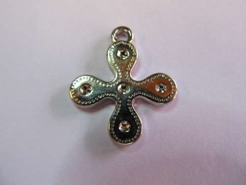 Pendant, Rhodium Plated, Nickel Colour, 29mm, 1pc