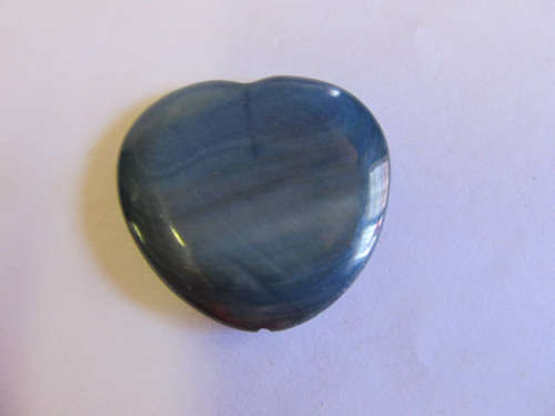 Pendant, Shell, Heart, Denim Blue, 32mm, 1pc