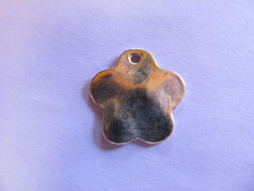 Pendant, Flower, Metal, Nickel Colour, 24mm, 1pc