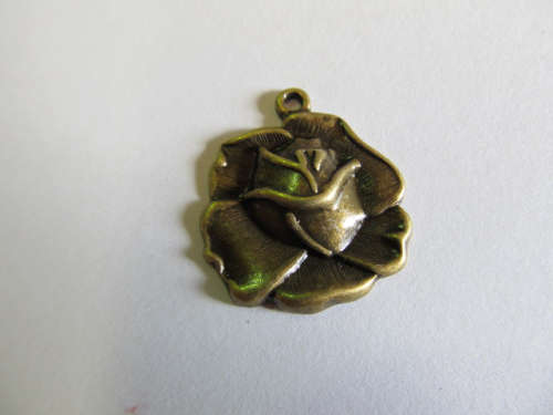 Pendant, Metal, Rose Bronze, 26mm, 1pc
