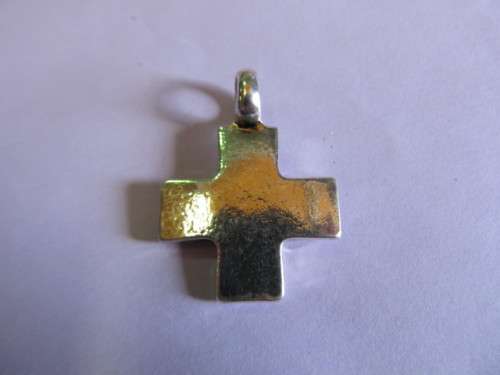 Pendant, Metal, Cross, Nickel, 35mm x 25mm, 1pc