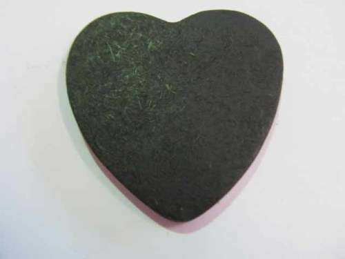 Pendant, Wood, Heart, Black, 60mm, 1pc