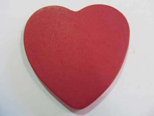 Pendant, Wood, Heart, Maroon, 60mm, 1pc