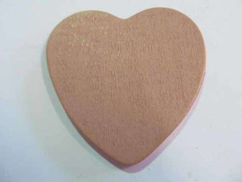 Pendant, Wood, Heart, Dusty Pink, 60mm, 1pc