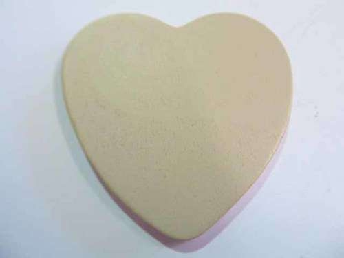 Pendant, Wood, Heart, Beige, 60mm, 1pc
