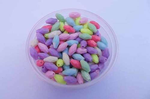 Beading and Jewellery Making, Acrylic Beads, Facetted, Oval , Mixed Colours, 10mm x 5mm, ±30pc