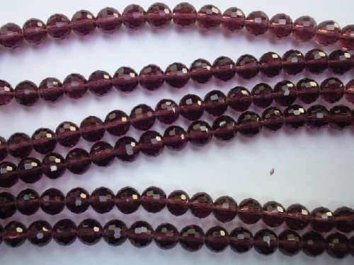 Chinese Crystal Beads, Glass, Round, Purple, 8mm, 20pc