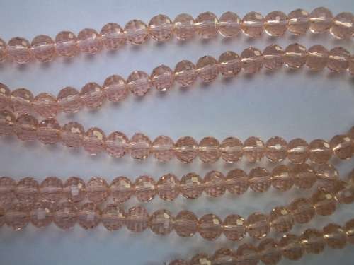 Chinese Crystal Beads, Glass, Round, Pink, 8mm, 20pc