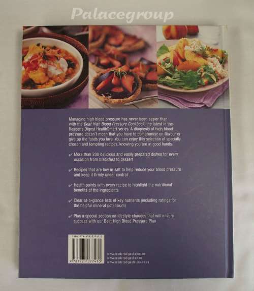 Health Smart - Readers Digest, Beat High Blood Pressure Cookbook, 256 Pg, +200 Recp, Hardcover, +A4