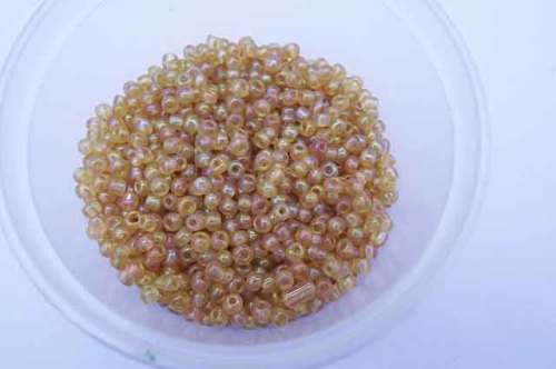 Glass Beads, Seedbeads, Yellow AB, 12gr, 8/0
