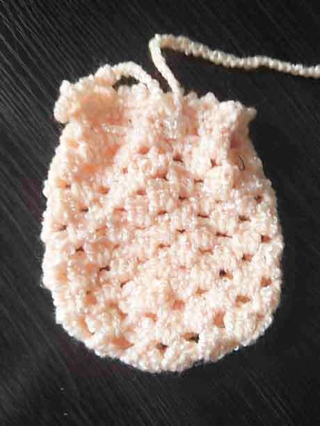 Scent Bag, Handmade, Peach Colour, 1pc