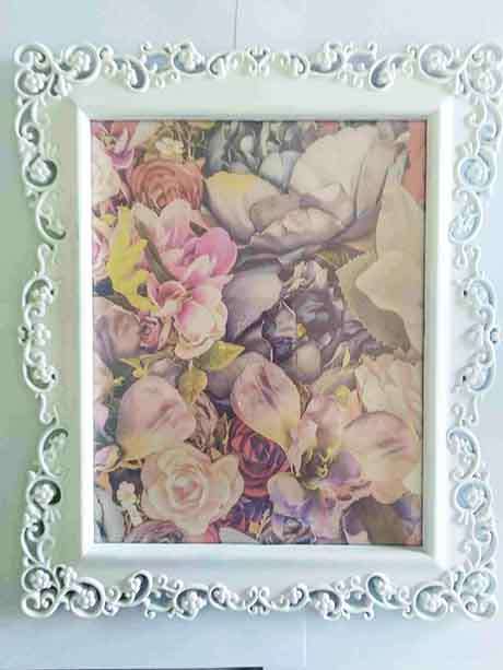 Photo Frame, White With Glass, Synthetic Material, Inside 23cm x 18cm, Outer 31cm x 26cm, 1pc