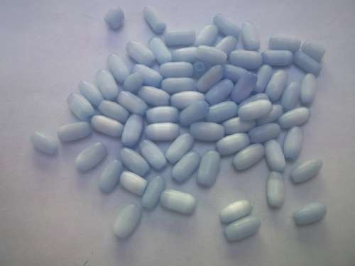 Cat`s Eye Beads, Oval, Shades Of Light Blue, ±8mm x 4mm, ±12pc