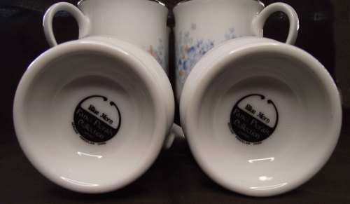 Vintage Fanci Florals Collection, Footed Mugs x 6, Floral Design, Made In Japan, See Photos...