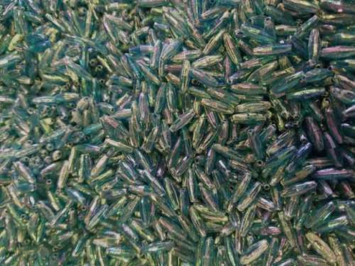 Acrylic Beads,Oval, Bright Shiny Green, 11mm x 4mm, ±50pc - 3,4gr