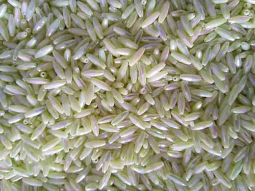 Acrylic Beads,Oval, Shiny Cream AB, 11mm x 4mm, ±50pc - 3,4gr