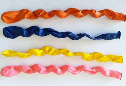 Balloons, 23cm, 4pc, Mixed Colours, Not Blown Up