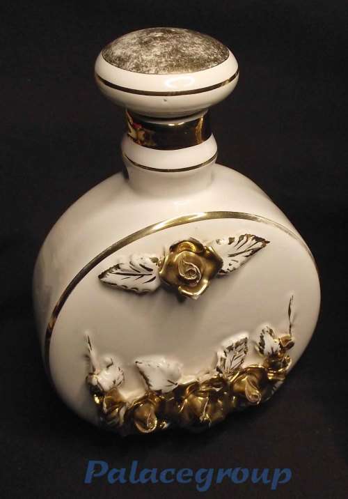 Trinket Box, Perfume Bottle, Photo Frame, White With Gilt Roses And Leaves, See Photo`s