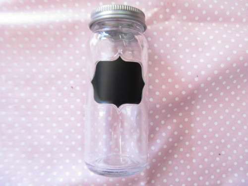 Spice Bottle, Clear Glass With Writable Label On Front, Size  110mm x 40mm, 1pc