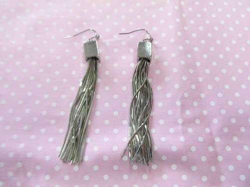 Burtell Earrings, Dangle Nickel Earrings, 85mm, 1 Pair