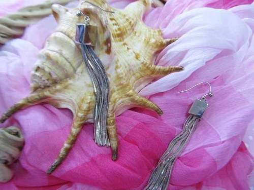 Burtell Earrings, Dangle Nickel Earrings, 85mm, 1 Pair