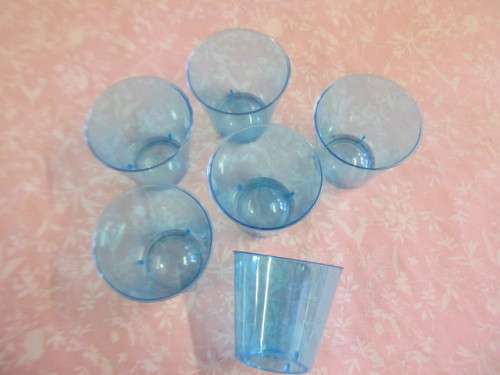 Shooter Glasses, Acrylic, Blue, 1 Set / 6pc