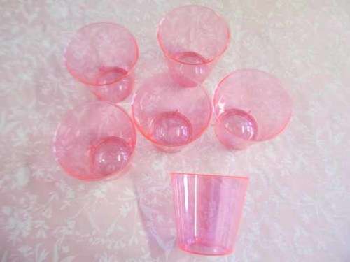 Shooter Glasses, Acrylic, Pink, 1 Set / 6pc