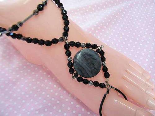 Foot Jewellery, Black, 1 Pair